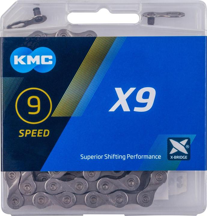 Actual product image KMC Velo Chain X9 Grey (9-speed)