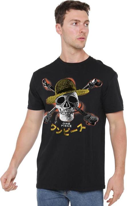 Immagine prodotto One Piece Straw Hat Maglietta Jolly Roger Uomo (4XL)