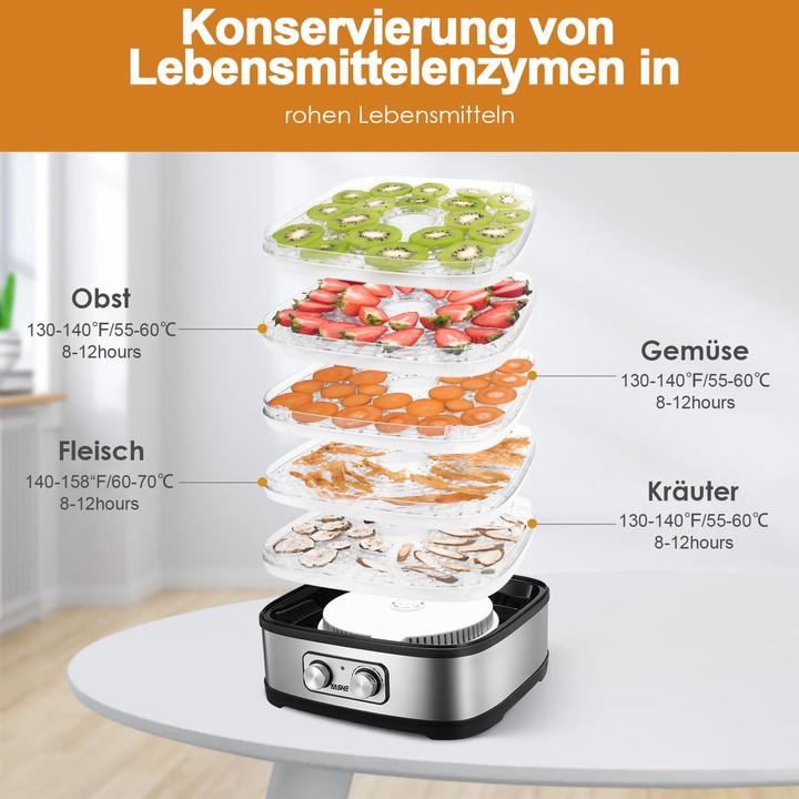 Actual product image Yashe GGJ-261A Dörrautomat mit 5 höhenverstellbaren Tabletts