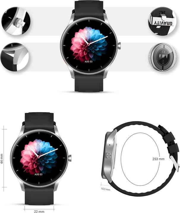 Actual product image Gravity Unisex GT2-6 - Bluetooth calls, customised dials (sg019f)