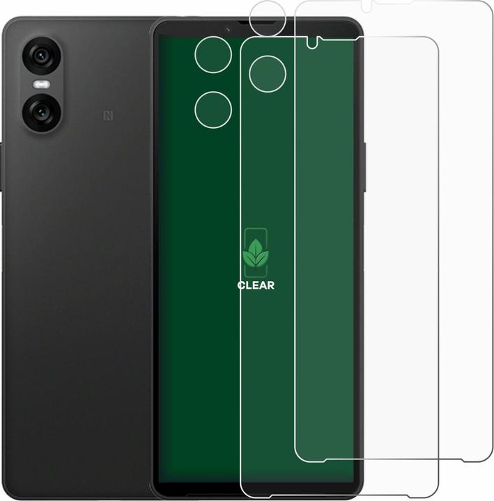Produktbild ScreenLeaf Schutzfolie nachhaltiger Displayschutz Displayschutzfolie Folie Klar Transparent (2 Stück, Sony Xperia 10 VI)