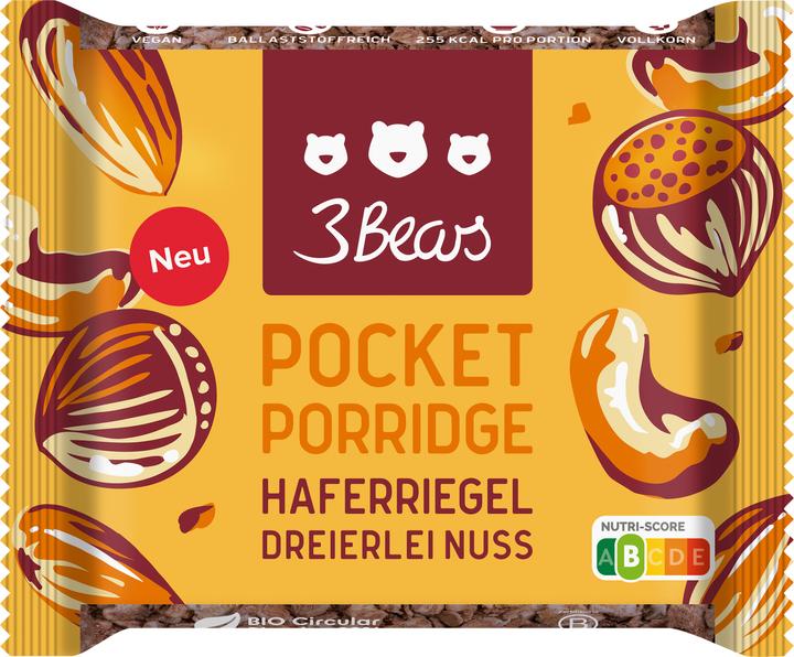 Immagine prodotto 3Bears Porridge tascabile - tre tipi di noci (55 g)