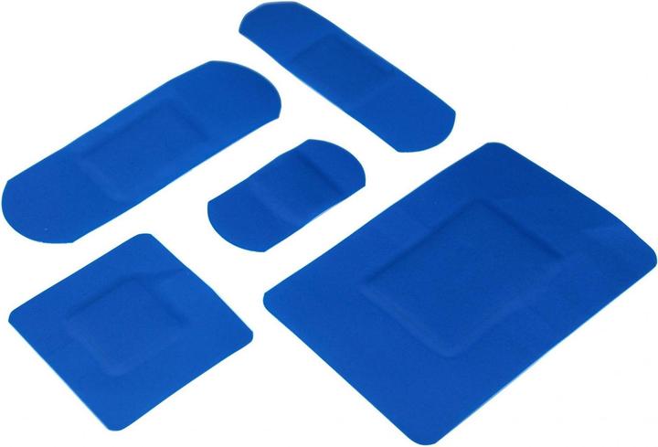 Actual product image Scan Assorted Hypoallergenic Blue Plasters 120 (120 x)