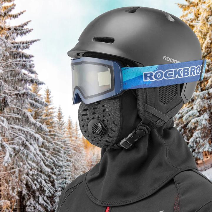 Produktbild Rockbros LF7127-1 New Velvet Sport-Sturmhaube mit Filter – Schwarz