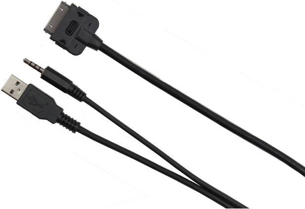 Produktbild AIV 530604 Adapter-Kabel Apple iPod/iPhone 30-pin auf USB/Klinke für BMW, Mini und Ford