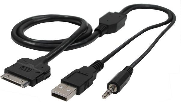 Produktbild AIV 530604 Adapter-Kabel Apple iPod/iPhone 30-pin auf USB/Klinke für BMW, Mini und Ford