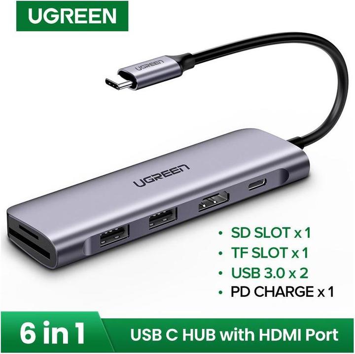 Actual product image Ugreen CM195 (USB-C, 6 Ports)