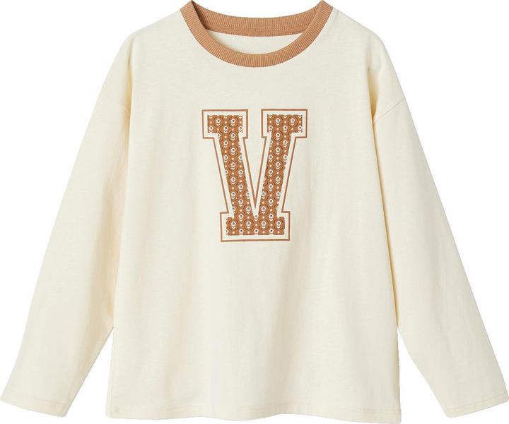 Vertbaudet Mädchen Shirt mit Blumen-Schriftzug (86)