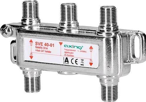 Actual product image Axing 4-way SAT distributor SVE 40-01 52400 MHz, DC (Original remote control)