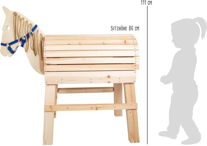 Actual product image small foot Wooden horse