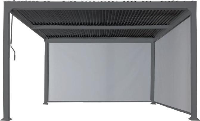 Immagine prodotto Mendler Parete laterale per pergola HWC-L41, tessuto/tessuto 3x3m, antracite (206 cm, 283 cm)