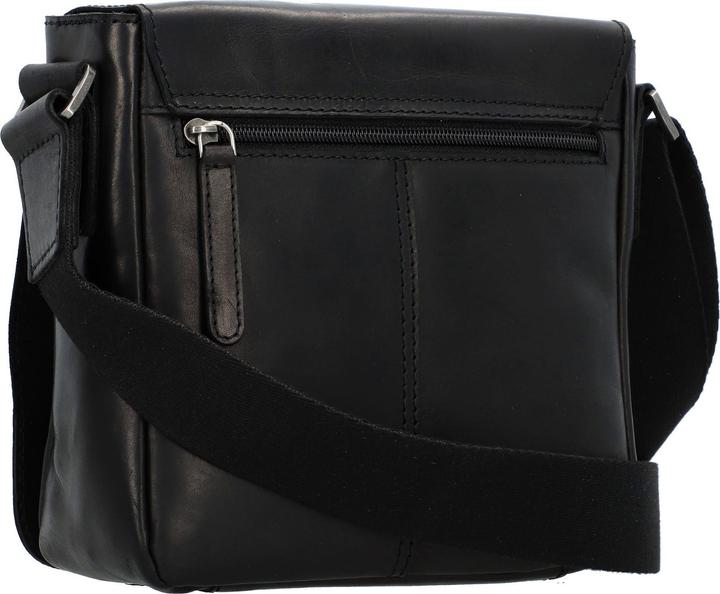 Immagine prodotto Greenburry Borsa a tracolla in pura pelle nera da 20 cm