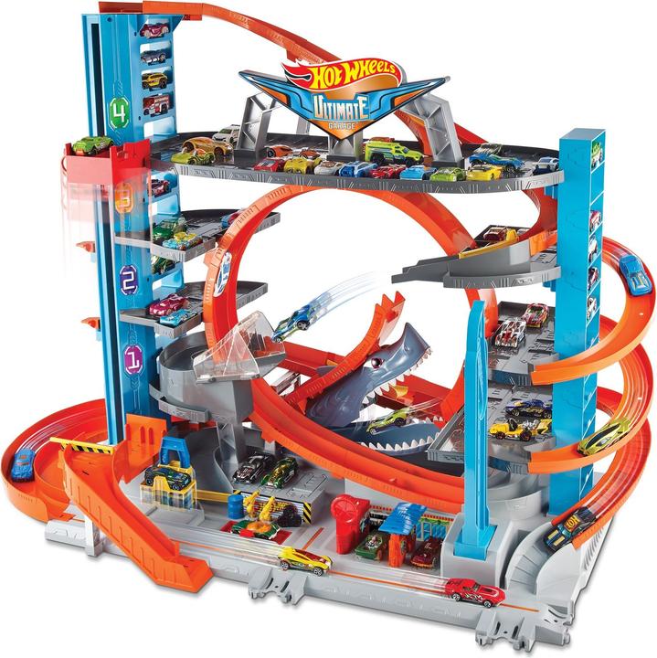 Actual product image Hot Wheels City Ultimate Garage with Shark Attack
