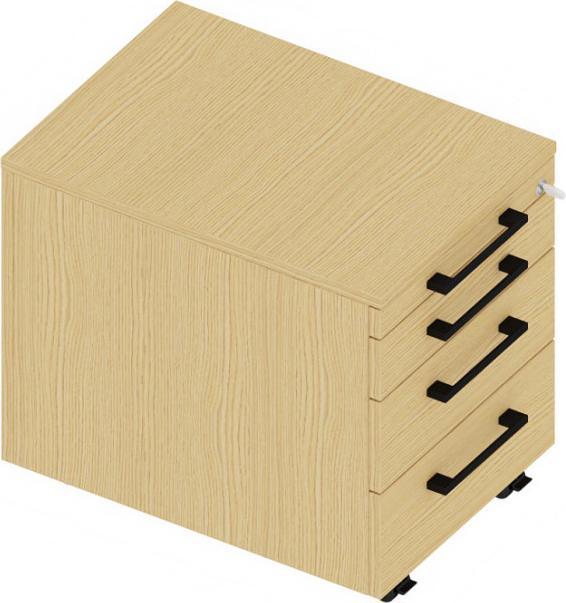 Produktbild Palmberg Rollcontainer Schubladen ORGA PLUS Eiche