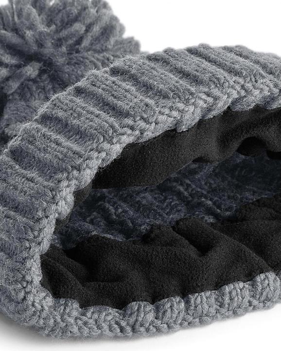 Actual product image Beechfield Unsiex bobble hat with cable pattern adults (One size)