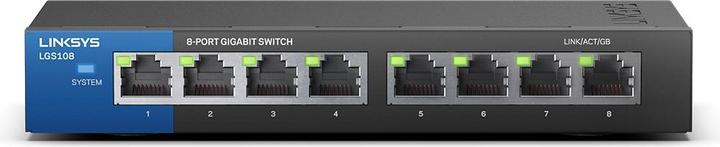 Actual product image Linksys Unmanaged Gigabit Switch 8-Port (8 Ports)