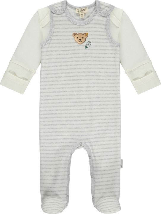 Steiff Set Strampler mit Shirt Grey GOTS (86)
