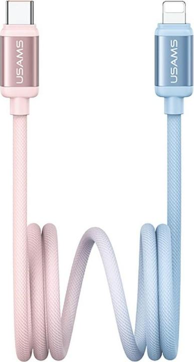Immagine prodotto Usams Cable Bicolor Series SJ757 PD 30W USB-C/Lightning 1.2m blue and pink (1.20 m, 30 W)