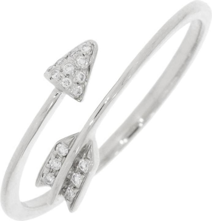Xen Ring Pfeil mit 16 Diamanten 0,04 ct. 585 Weissgold (54)