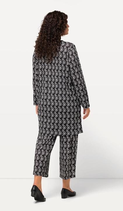 Produktbild Ulla Popken Jerseyjacke, Ringmuster, A-Linie, V-Ausschnitt (50, 52)