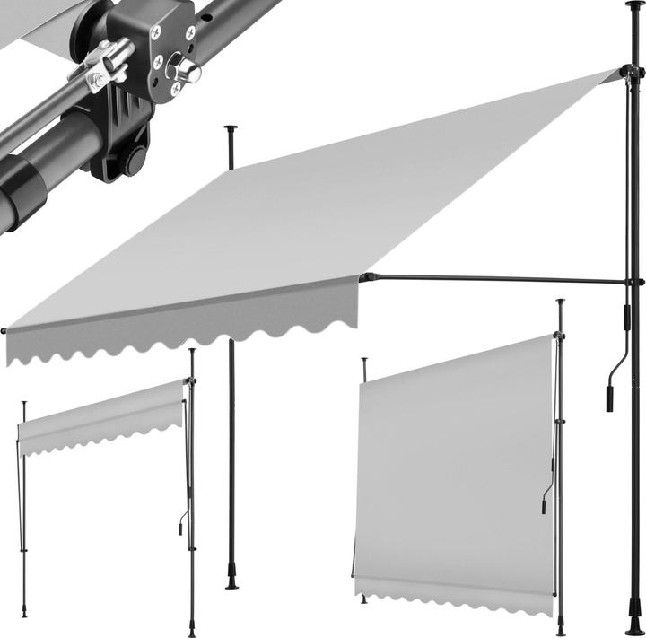 Actual product image tectake Klemmmarkise (2.50 m)