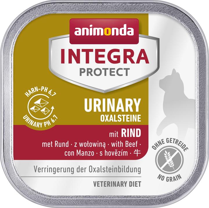 Produktbild animonda Katzenfutter nass Integra Protect Urinary Oxalstein Rind 1 Pack 16x100 g (Adult, 1 Stk., 100 g)