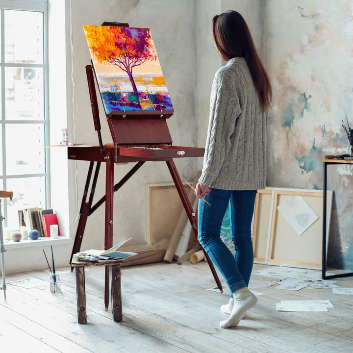 Actual product image Relaxdays Suitcase easel