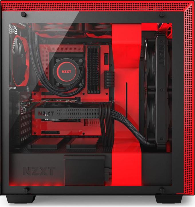 Produktbild NZXT H700i - Red (ATX, mATX, Mini-ITX, E-ATX)