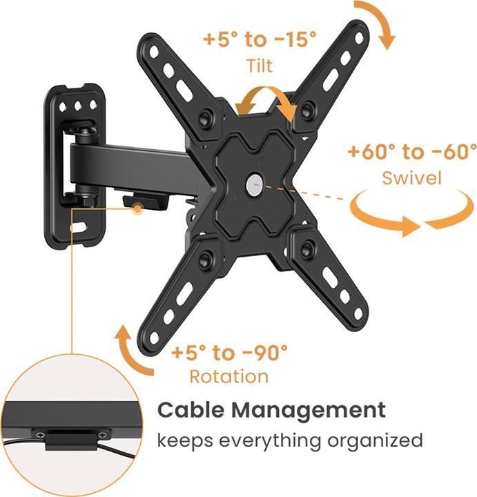 Produktbild Value Basic TV Wall Mount, 2 (Wand, 43", 20 kg)