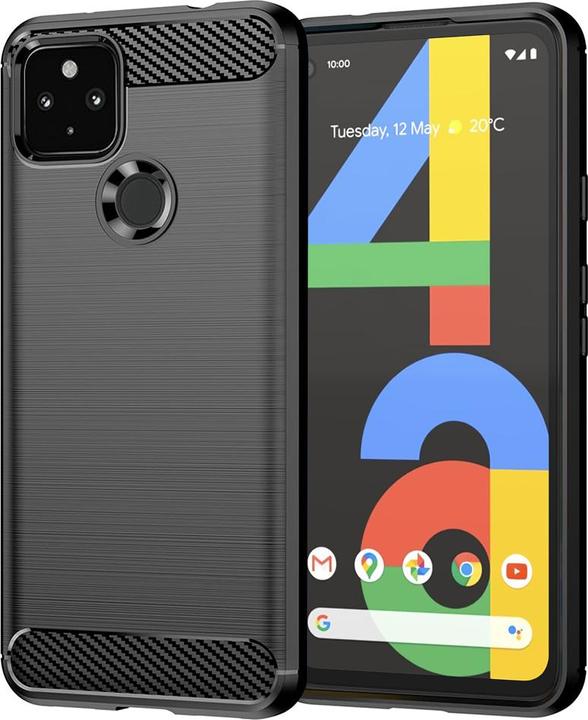 Produktbild Techsuit - Carbon Silicone - Google Pixel 4a 5G - Black (Google Pixel 4a 5G, Google Pixel 5 XL)