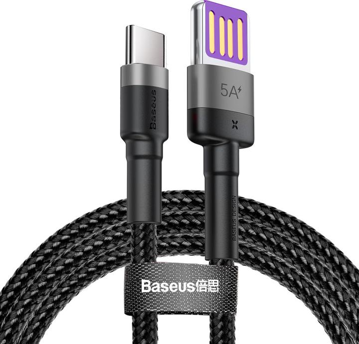 Image du produit Baseus Cafule HW Quick Charging Data cable USB Double-sided Blind Interpolation For Type-C 40W 1m Gray b... (1 m, USB 3.2 Gen 2, 40 W)