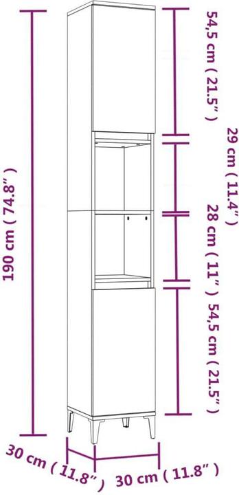 Produktbild VidaXL Agustin (30 x 30 x 190 cm)