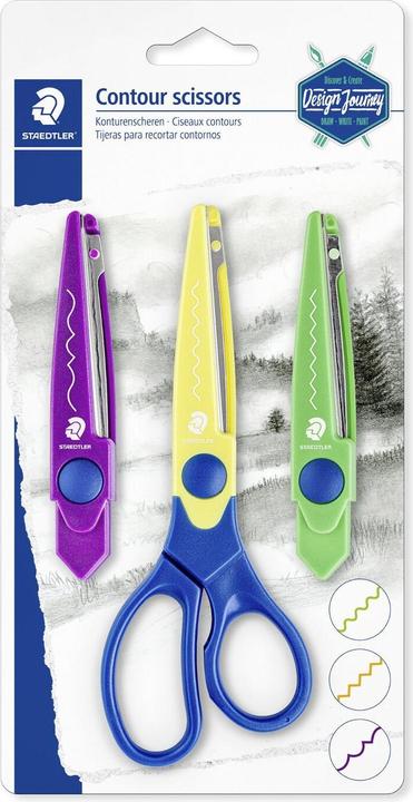 Immagine prodotto Staedtler Set di forbici Contour Design Journey, set di 3 pezzi (23.30 cm)