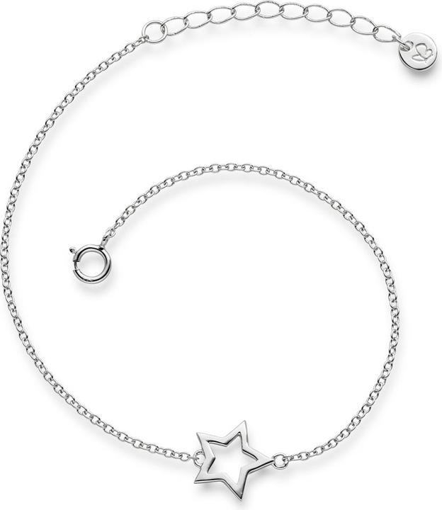 Glanzstücke München Damen Stern Sterling Silber silber 17,0 cm Basislänge + 3,0 cm Verlängerung - 5978 (17 cm, Sterling Silber)