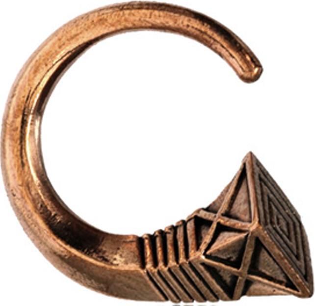 Star Piercing Ohrgewicht Spirale rosegold Maya Horn (ohne Messing, Bronze)