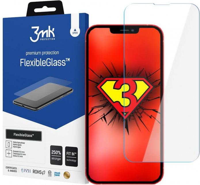 Immagine prodotto 3MK Protettore di schermo FlexibleGlass, pellicola per display (1 Pezzo/i, Apple iPhone 13, Apple iPhone 13 Pro)