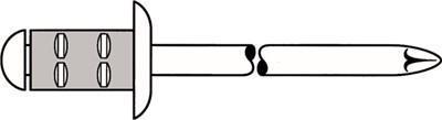 Produktbild Gesipa Polygrip Blindniet 6,4x15 Al/A2 Standard KS 1,5-9,0mm (Pack mit 250 St)