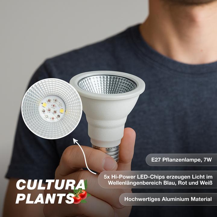 Produktbild Venso E27 Pflanzenlampe "Cultura" 7W 60° (LED, 245 V)