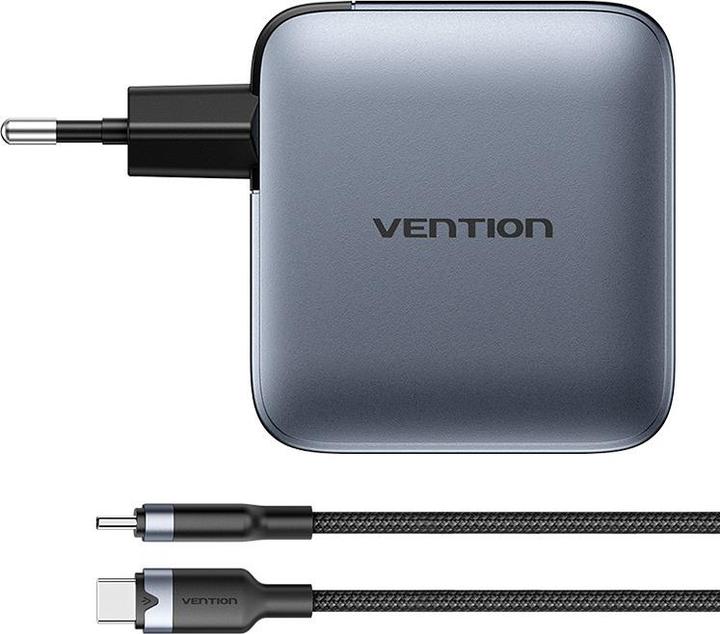 Actual product image Vention Power Charger 3x USBC1x USBA with USBC to USBC cable (100 W)