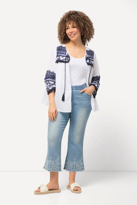 Produktbild Ulla Popken 7/8-Jeans Marie, Stickerei, Schlaghose, ausgestellt (46)