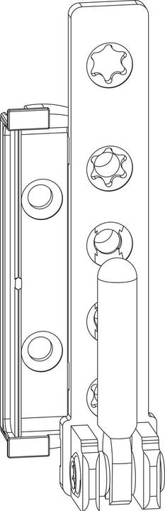 Produktbild Maco Ecklager DT160, 12/18 mm, links, 160 kg, silber (227477)