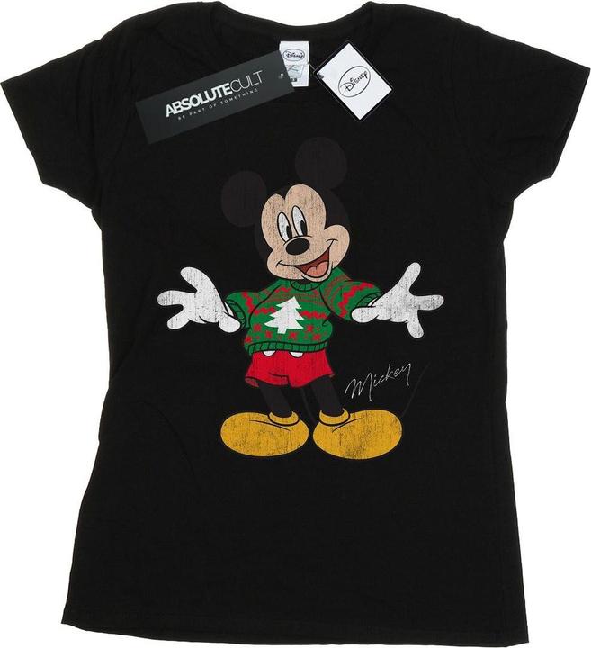 Disney Mickey Mouse Christmas Jumper TShirt (S)