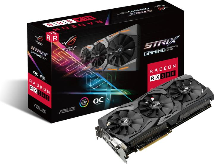 Produktbild ASUS Radeon ROG STRIX RX 580 O8G GAMING (8 GB)