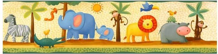 Produktbild Roommates Wandbild Bordüre Safari Baby's (457 x 13 cm)
