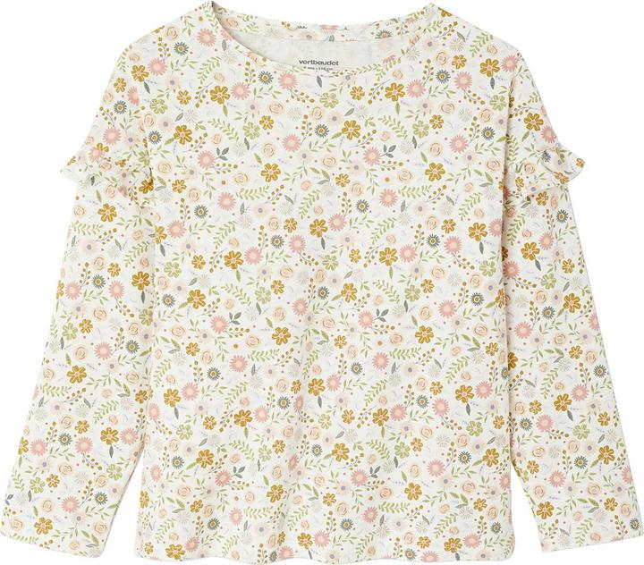 Image du produit Vertbaudet 2er-Pack Mädchen Schlafanzüge FLOWER POWER, lang & kurz, Recycling-Baumwolle (128)