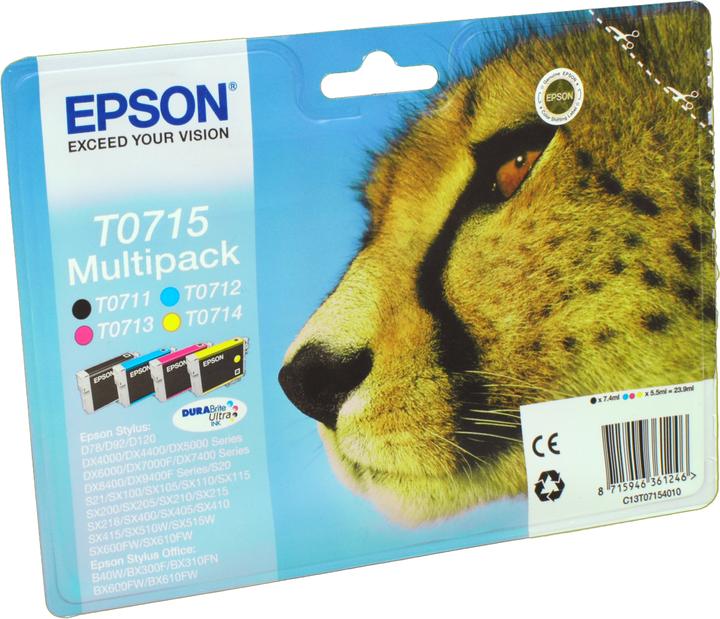 Produktbild Epson T0715 DuraBrite Ultra (M, BK, Y, C)
