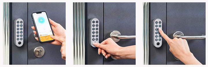 Immagine prodotto VisorTech Automazione per serratura con codice PIN, sensore di impronte digitali, Bluetooth, App (Smartphone)