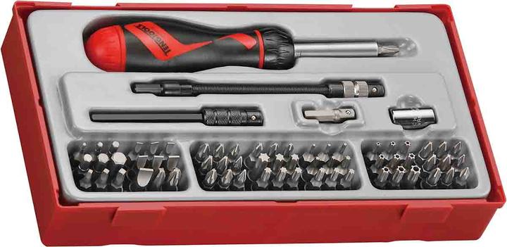 Teng Tools Hexagonal, Phillips, Slotted, Torx Bits driver set, alloy steel, 74 pieces