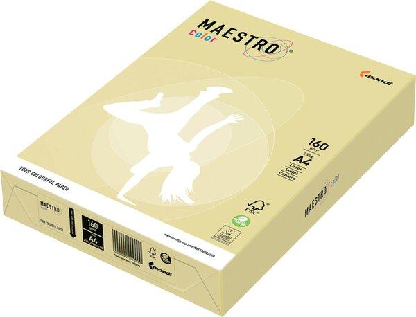 Maestro Color Copy paper A4 160g 250 sheets yellow (160 g/m², 250 x, A4)