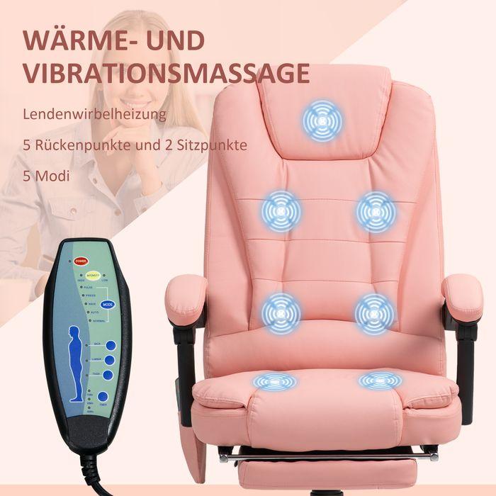 Produktbild Swisshandel24 Bürostuhl mit 7 Punkt Massage, ergonomischer Gaming Sessel mit Liegefunktion